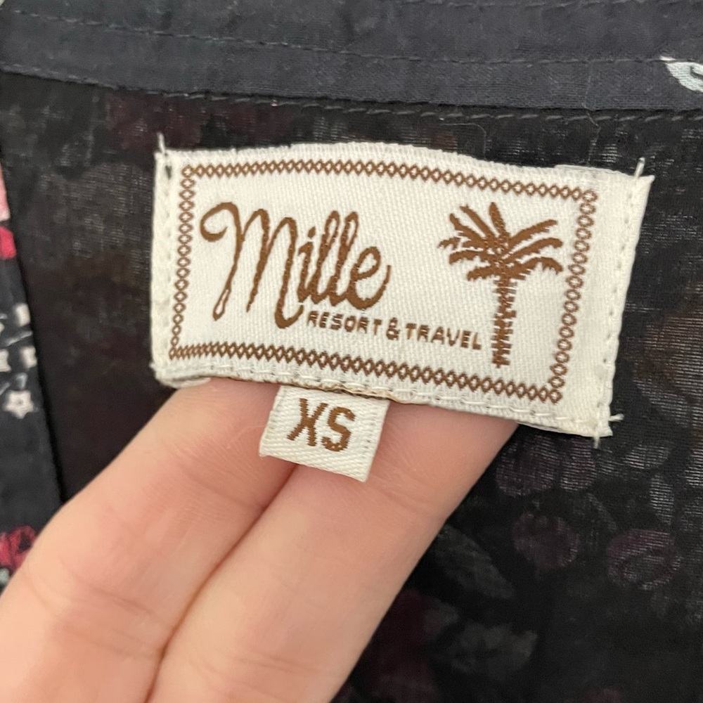 Tuckernuck MILLE Resort & Travel Anya Midi Dress Black Floral. G95 - Picture 3 of 11